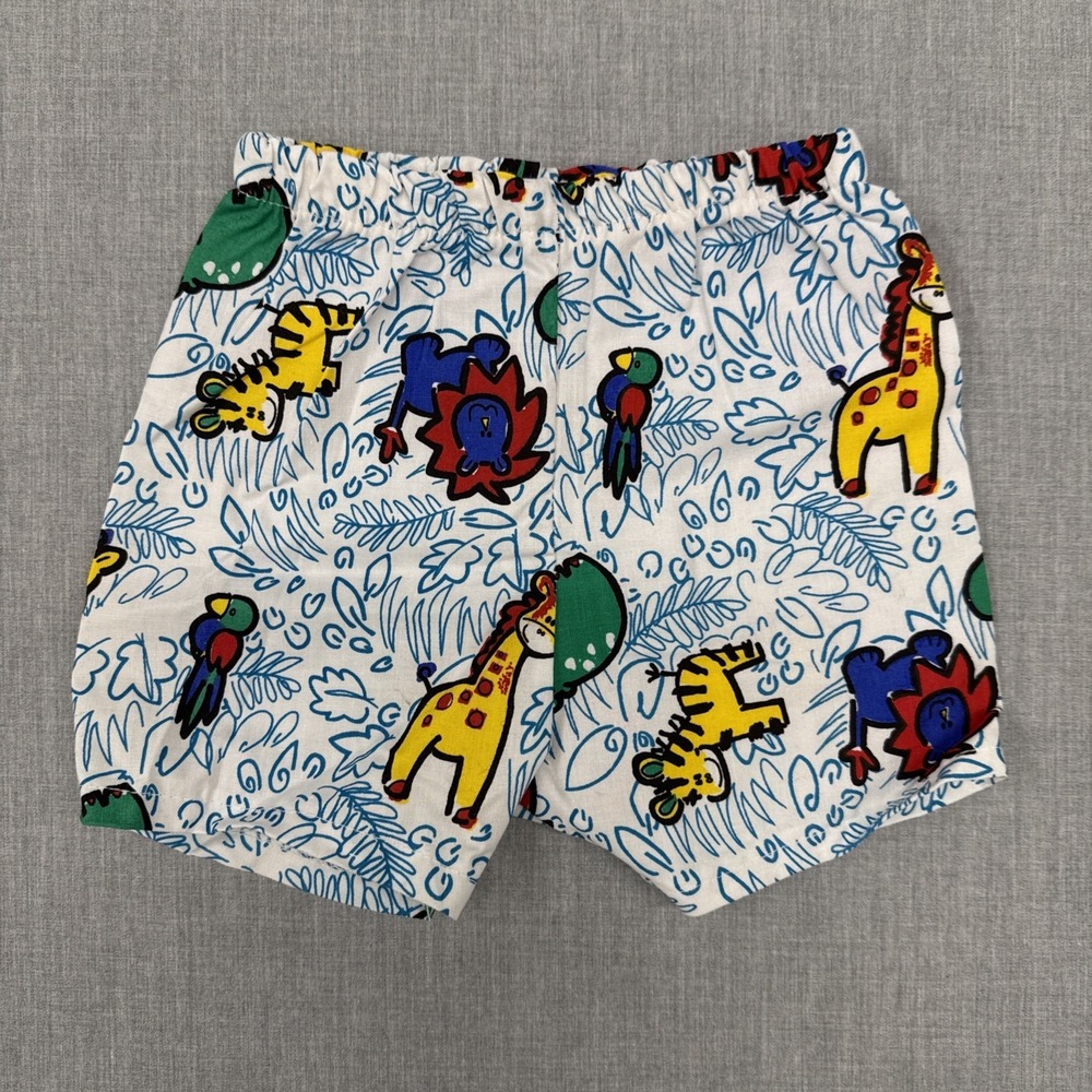 Vintage Confetti Knits 12 Months Hong Kong Lion Animals Wildlife Pattern 90s
